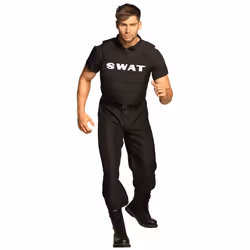 Boland 83642, Fancy costume, Adult, Male, Police, Police, Black