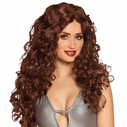 Boland 86046, Fancy dress wig, Adult, Female, Polyester, Brown, 250 g
