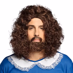 Boland 86359, Fancy dress wig, Adult, Male, Polyester, Polyethylene terephthalate (PET), Brown, 300 g