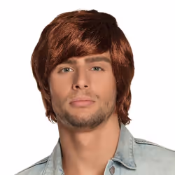 Boland 86388, Fancy dress wig, Adult, Male, Polyester, Brown, 175 g