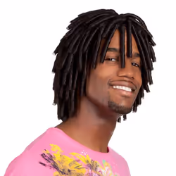 Boland Wig Levi, Wavy, Black, Men, Polyester, Carnival, 290 mm