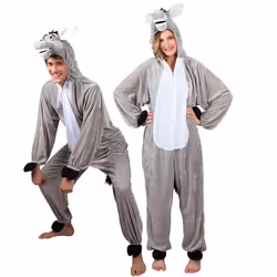 Boland 88011, Fancy costume, Adult, Unisex, Animal, Animal, Grey, White