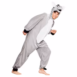 Boland 88163, Fancy costume, Adult & Child, Unisex, Animal, Animal, Grey, White