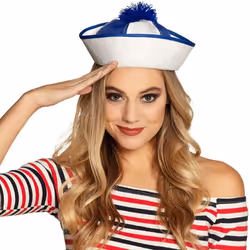 Boland 95804, Fancy dress hat, Adult, Any gender, Polyester, Blue, White, 41 g