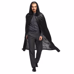 Boland 96942, Fancy dress cape, Adult, Any gender, Polyester, Black, 1700 mm