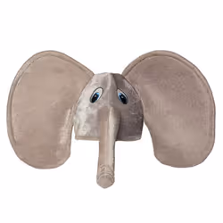 Boland 99949, Fancy dress hat, Adult, Any gender, Elephant, Polyester, Grey