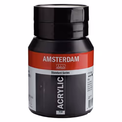 Amsterdam Standard Series Acrylic Jar 500 ml Oxide black 735, 50 ml, Black, Bottle