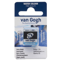 Van Gogh Watercolor Paint  Half Pan  Ivory Black 701