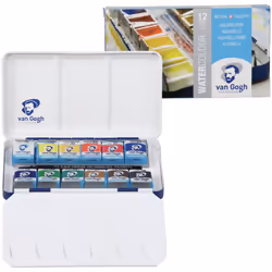 Van Gogh Watercolour 12 Pan Metal Pocket Box-