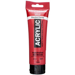 Royal Talens Amsterdam Standard Acrylic Paint 120Ml-Transparent Red Medium