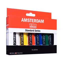Talens Standard Series Acrylics General Selection Set 6 × 20 ml, Multi, Acrylic paint, liquid, 20 ml, 6 pc(s)