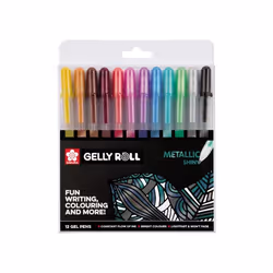 Sakura POXPGBMET12, Capped gel pen, Metallic, Multicolour, Multicolour, Plastic, Fine, Round