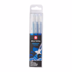 Sakura Stardust Ocean, Capped gel pen, Blue, Light Blue, Navy, Multicolour, Plastic, Round, Water-based ink
