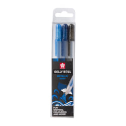 Sakura Gelly Roll Metallic Ocean Capped gel pen Black, Blue, Navy 3 pc(s)