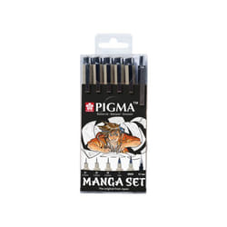 Sakura POXSDKMAN6 fineliner Multi Black 6 pc(s)