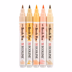 Talens Ecoline marker 5 pc(s) Beige, Red, Sepia