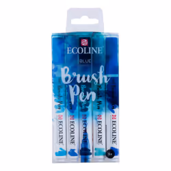 Talens 11509905, 5 pc(s), Blue, Blue, Round, Water-based ink, Blister
