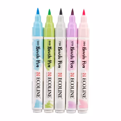 Talens Ecoline marker 5 pc(s) Rose, Blue, Green, Grey, Violet