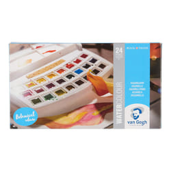 Van Gogh Watercolor Paint Set  Plastic Pocketbox  24-Half Pan Botanical Selection