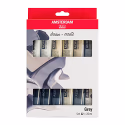 Amsterdam 17820600, Grey, Acrylic paint, liquid, 12 pc(s)