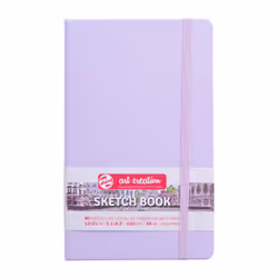 Talens Sketchbook Pastel Violet 13 x 21 cm 140 g 80 Sheets, Monochromatic, Violet, 80 sheets, 140 g/m², Hardcover, Universal