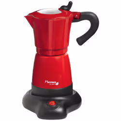 Bestron AES480, Electric moka pot, Ground coffee, Black, Red