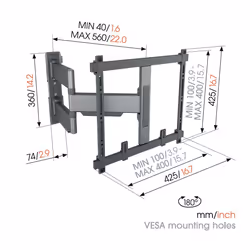 Vogel's TVM 5445 Full-Motion TV Wall Mount (black)