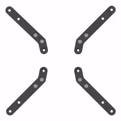 Vogel's MOMO A003 VESA Extenders (black), Extender, Black, 100 x 200,200 x 100 mm, 1 pc(s), 10 year(s), TÜV mark