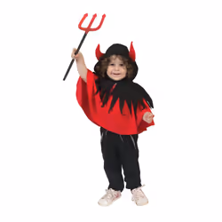 Baby red and black little devil cape