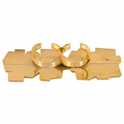 Double " Hip Hop " Gold Ring