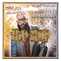 Double " Hip Hop " Gold Ring