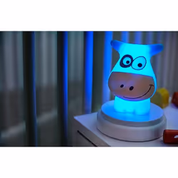Alecto Naughty Cow baby night-light Blue, White LED