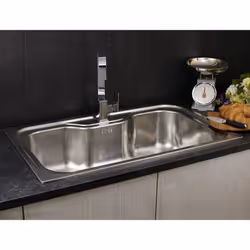 Reginox Jumbo Inset Kitchen Sink Stainless Steel Large Bowl Waste 1 Tap Hole