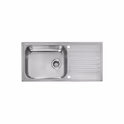Reginox Minister 1.0 Bowl Inset Kitchen Sink Stainless Steel Reversible Waste