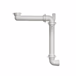 Reginox Panama Space Saving Sink Basin Waste Syphon White Bathroom