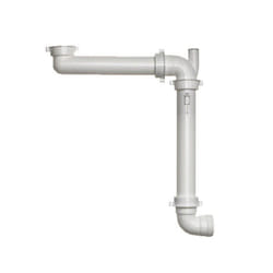 Reginox Panama Space Saving Sink Basin Waste Syphon White Bathroom
