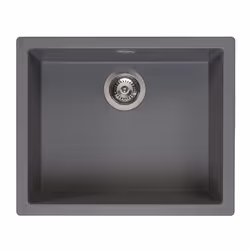 Reginox Amsterdam 50 Integrated Single Bowl Granite Kitchen Sink Grey Silvery