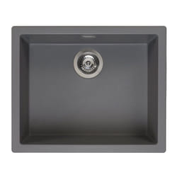 Reginox Amsterdam 50 Integrated Single Bowl Granite Kitchen Sink Grey Silvery