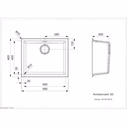 Reginox Amsterdam 50 Integrated Single Bowl Granite Kitchen Sink Grey Silvery