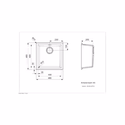 Reginox Amsterdam 40 Integrated Single Bowl Granite Kitchen Sink Grey Silvery