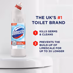 Domestos Ultra White & Sparkle Thick Bleach, 750ml