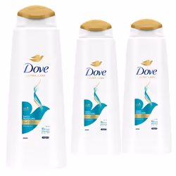 3x 400ml Dove Nutritive Daily Moisture 2 in 1 Shampoo & Conditioner