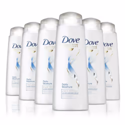 Dove Daily Moisture 2-in-1 Shampoo and Conditioner 400 ml - Pack of 6