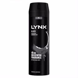 Lynx Men's XL Black Deodorant Body Spray - 200ml