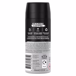 Lynx Black 72 HRS Anti-Perspirant Body Spray for Men, 6x150ml