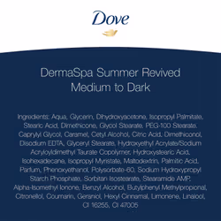 Dove DermaSpa Summer Revived Medium to Dark Gradual Self Tan 200ml - Additional view 5