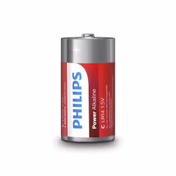 Philips Power Alkaline Battery LR14P2B/10, Single-use battery, C, Alkaline, 1.5 V, 2 pc(s), 26 mm