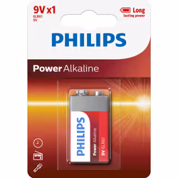 Philips Power Alkaline Battery 6LR61P1B/10