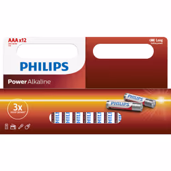 Philips Power Alkaline Battery LR03P12W/10
