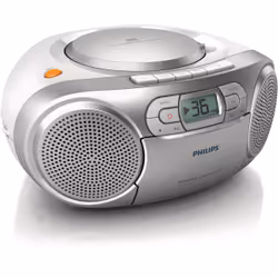 Philips CD Soundmachine AZ127/05, 2 kg, Silver, Portable CD player